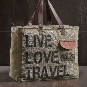 Mona B Live Love Travel Weekender Bag, plus Crossbody Purse, EUC!